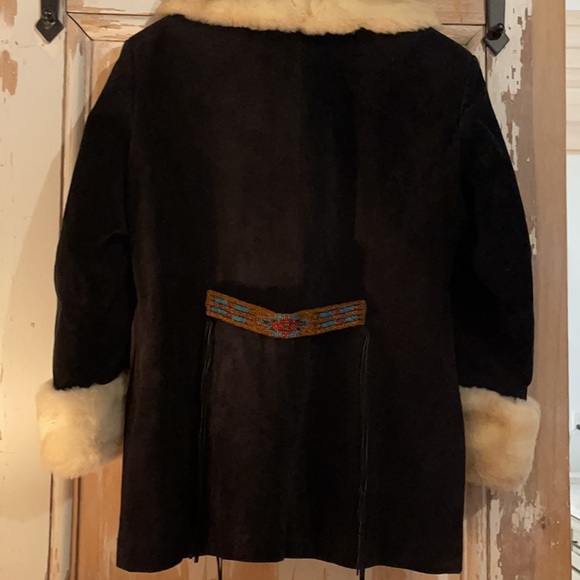 Vintage WESTERN faux FIR SUED Winter Coat - Picture 3 of 14